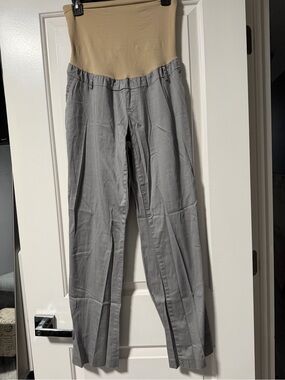 Motherhood Maternity Straight-Leg Pants with Beige Panel